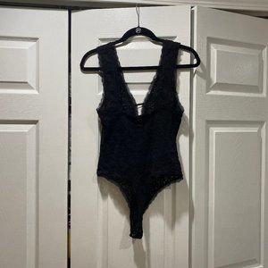 Free People Intimately Black Lace bodysuit Size M
